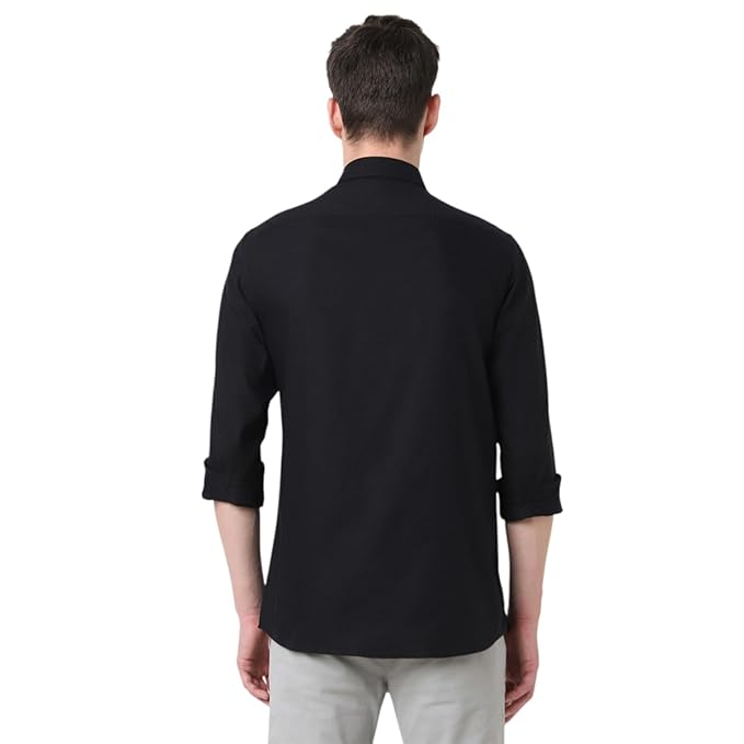 Peter England Men's Classic Slim Fit Full Sleeve Oxford Shirt | 100% Cotton - Image 4
