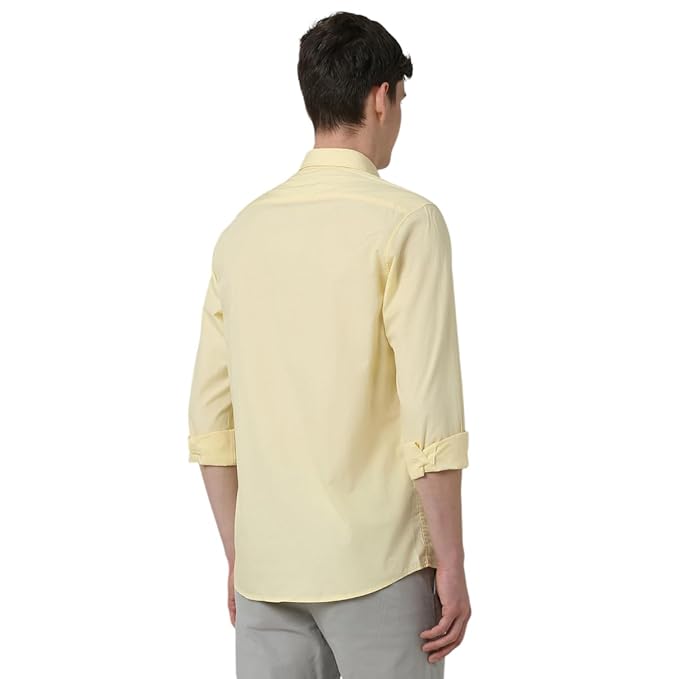 Peter England Men's Classic Slim Fit Full Sleeve Oxford Shirt | 100% Cotton - Image 2