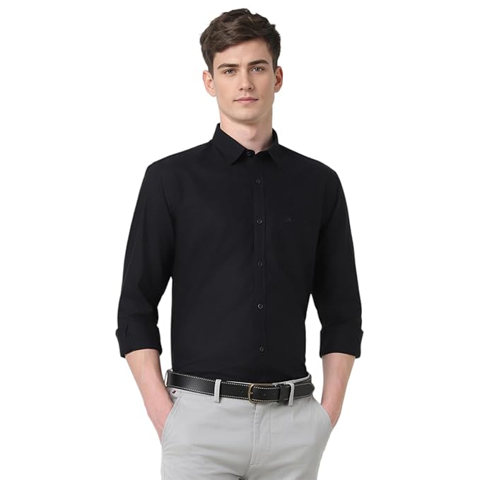 Peter England Men's Classic Slim Fit Full Sleeve Oxford Shirt | 100% Cotton - Image 5