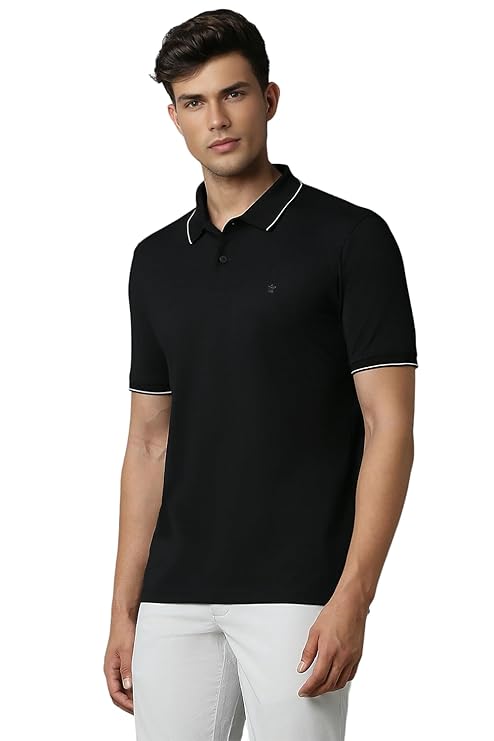 Louis Philippe Men's Cotton Regular Fit Solid Added Stretch for Comfort T-Shirt - Image 4