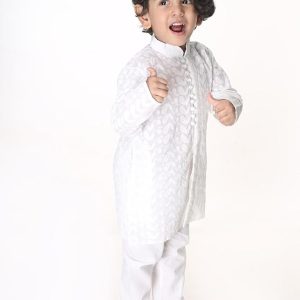 Vastramay Infant Boys Pure Cotton Kurta Pyjama Set - Traditional Ethnic Wear