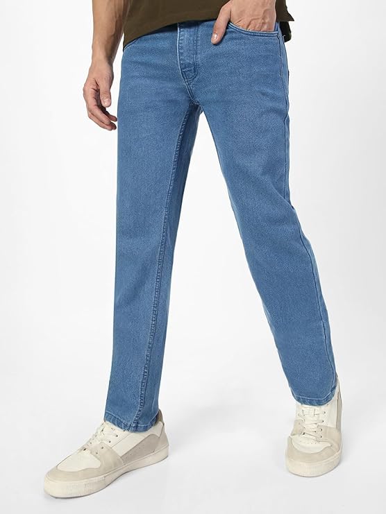 Urbano Fashion Men's Regular Fit Mid Rise Washed Jeans Stretchable - Image 5