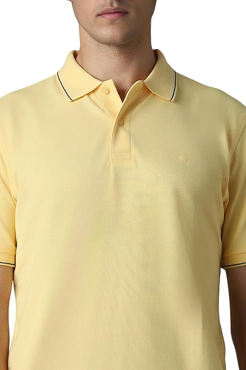 Louis Philippe Men's Cotton Regular Fit Solid Added Stretch for Comfort T-Shirt - Image 2